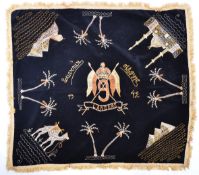 WWII 9TH LANCERS SOUVENIR OF EGYPT EMBROIDERY