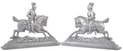 PAIR OF 19TH CENTURY BOER WAR INTEREST PEWTER DOOR STOPS