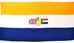 LARGE 20TH CENTURY SOUTH AFRICAN UNIT LINEN FLAG