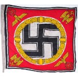 WWII SECOND WORLD WAR FUHRER STANDARD LINEN FLAG
