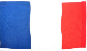 LARGE 20TH CENTURY FRENCH LINEN FLAG