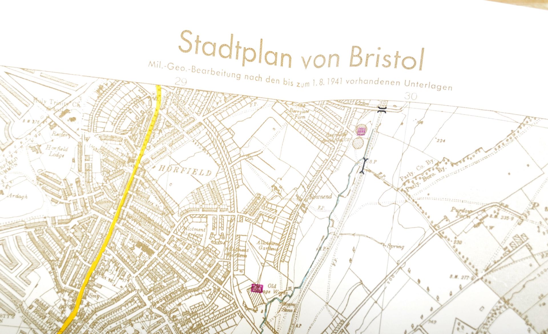 ORIGINAL WWII GERMAN BOMBING MAPS OF BRISTOL, BATH & SOUTH ENGLAND - Image 3 of 9