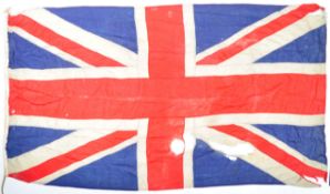 WWII SECOND WORLD WAR LARGE UNION FLAG WITH MAKER'S LABEL