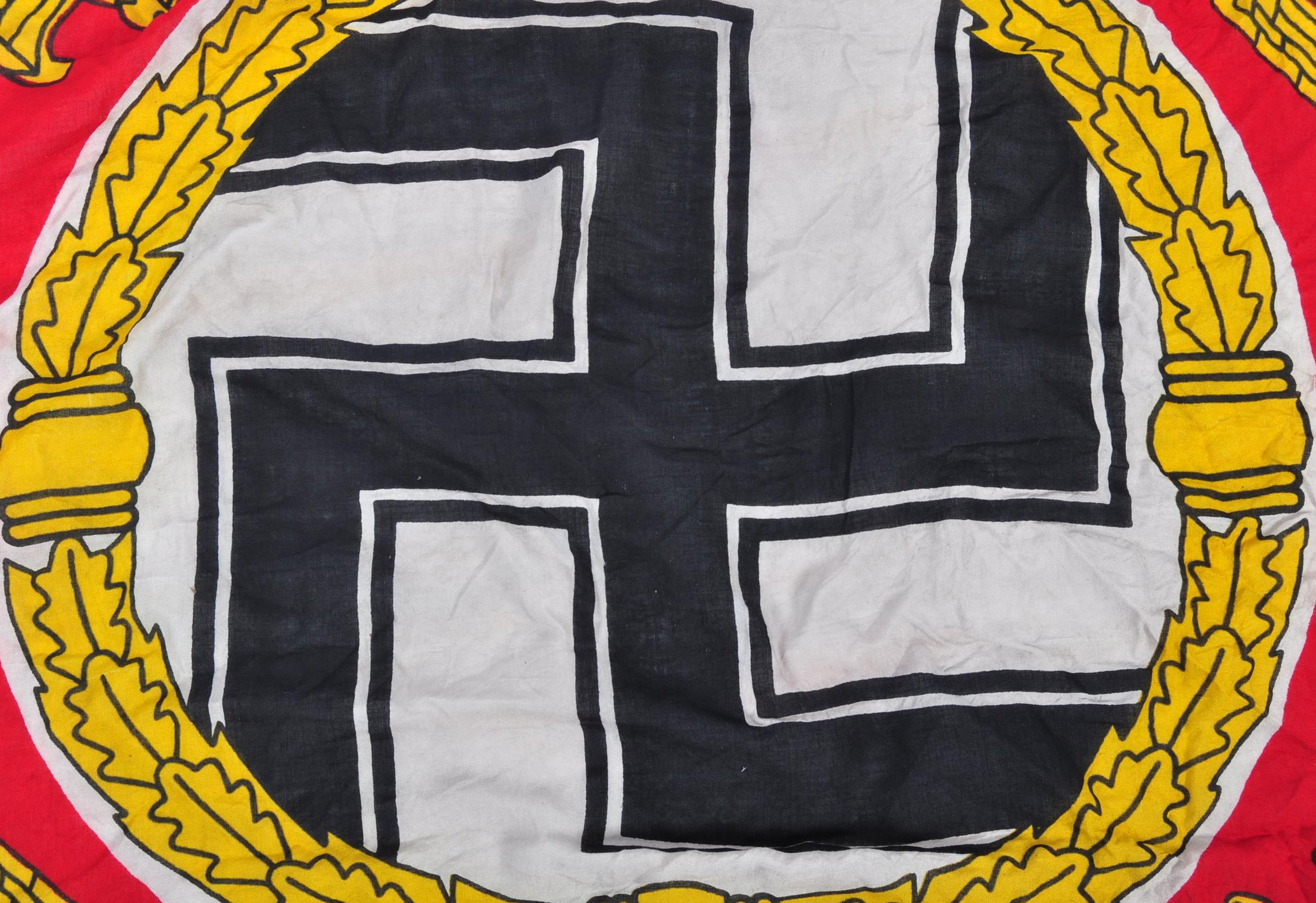 WWII SECOND WORLD WAR FUHRER STANDARD LINEN FLAG - Image 4 of 7