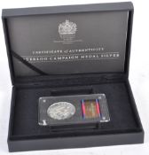 COMMEMORATIVE WATERLOO CAMPAIGN SILVER MEDAL IN BOX