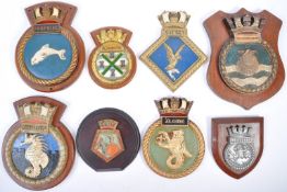 GREAT COLLECTION OF WWI & WWII INTEREST SHIPS PLAQUES