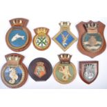 GREAT COLLECTION OF WWI & WWII INTEREST SHIPS PLAQUES