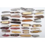 LARGE COLLECTION OF ASSORTED VINTAGE POCKET KNIVES