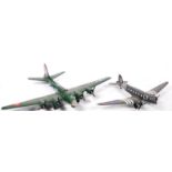 TWO WWII SECOND WORLD WAR BRITISH AND USA MODEL FIGHTER PLANES