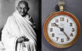 MAHATMA GANDHI - SILVER PLATE POCKET WATCH GIFTED FROM GANDHI