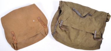 TWO ORIGINAL WWII GERMAN ARMY BREAD / RATION BAGS