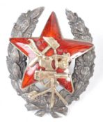 SOVIET RUSSIAN UNION COMMANDER OF MACHINE GUNNER CORPS BADGE