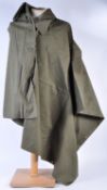 POST WAR 1954 BRITISH ARMY ISSUE WATERPROOF CAPE / PONCHO
