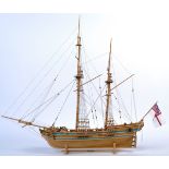IMPRESSIVE MUSEUM QUALITY HAND MADE WOODEN SHIP