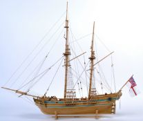 IMPRESSIVE MUSEUM QUALITY HAND MADE WOODEN SHIP