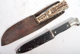 WWII SECOND WORLD WAR HITLER YOUTH DAGGER & HUNTING KNIFE
