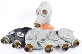 COLLECTION OF X7 RUSSIAN SOVIET UNION GP-5 RESPIRATORS