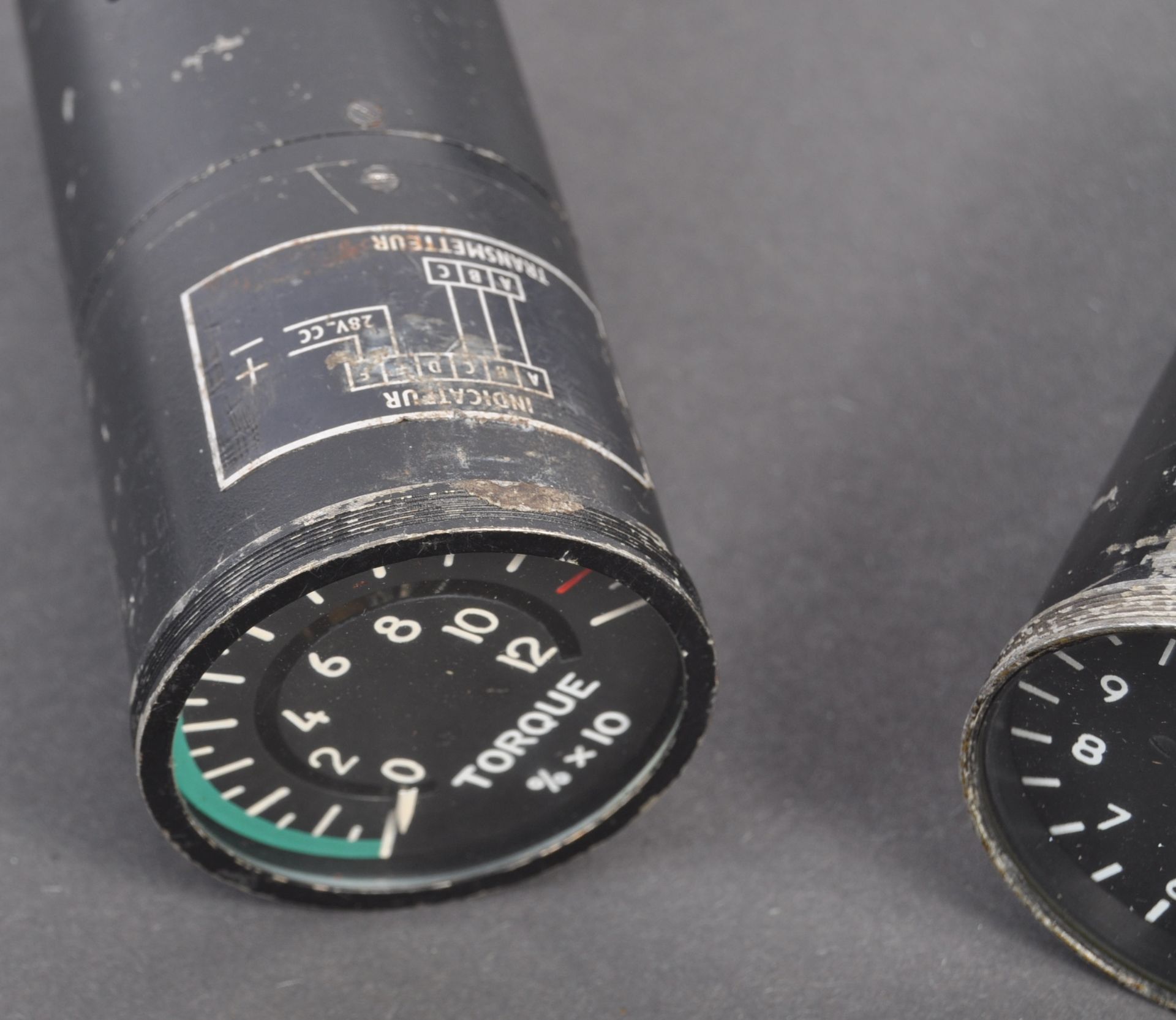 TWO VINTAGE AEROPLANE COCKPIT INSTRUMENT DIALS / GAUGES - Image 2 of 5