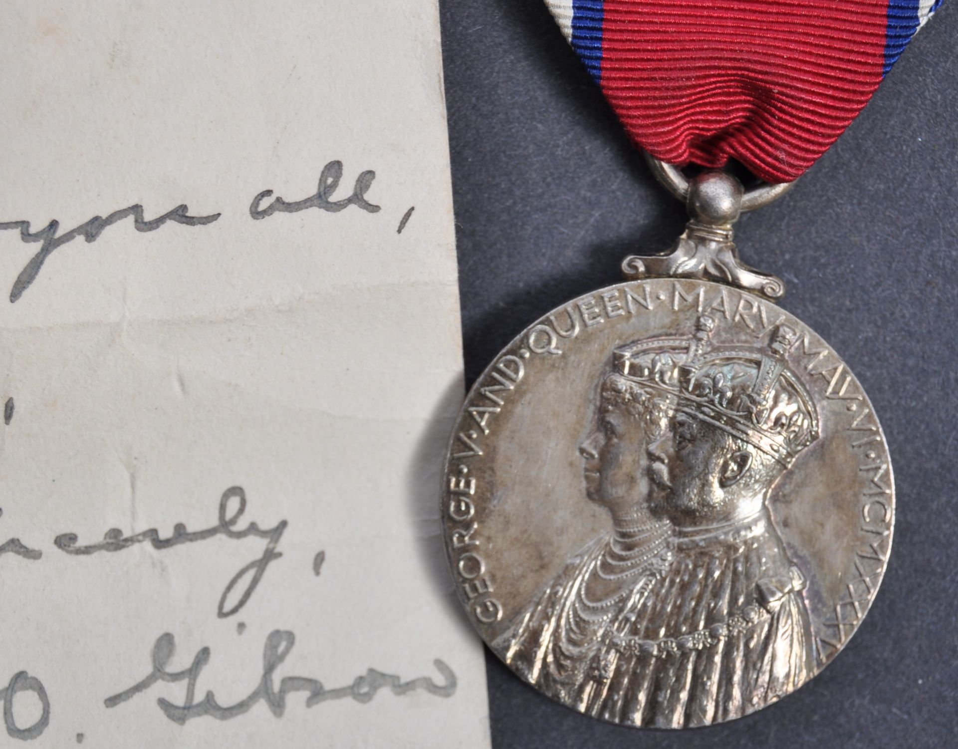 SPECIMEN GEORGE V 1935 JUBILEE MEDAL & LETTER - Image 2 of 4