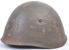 RARE WWII ITALIAN STEEL COMBAT HELMET CAPTURED IN NORTH AFRICA