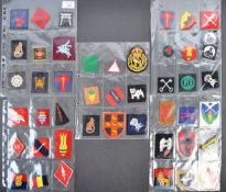 LARGE COLLECTION OF BRITISH CLOTH FORMATION PATCHES