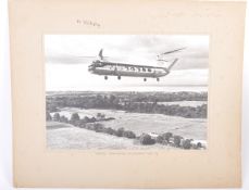 ORIGINAL PHOTOGRAPH OF THE BRISTOL TYPE 173 TWIN ROTOR HELICOPTER