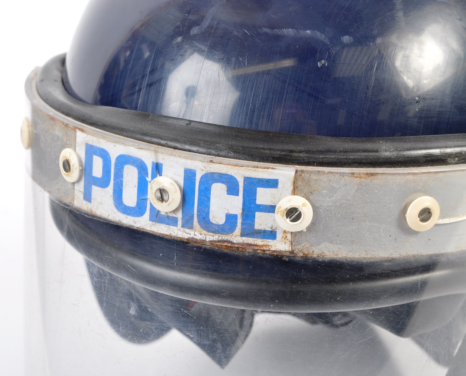 ORIGINAL VINTAGE 1980'S POLICE RIOT CONTROL UNIFORM HELMET - Image 2 of 4