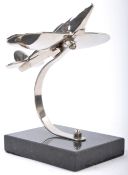 IMPRESSIVE ART DECO DISPLAY MODEL AEROPLANE ON MARBLE BASE