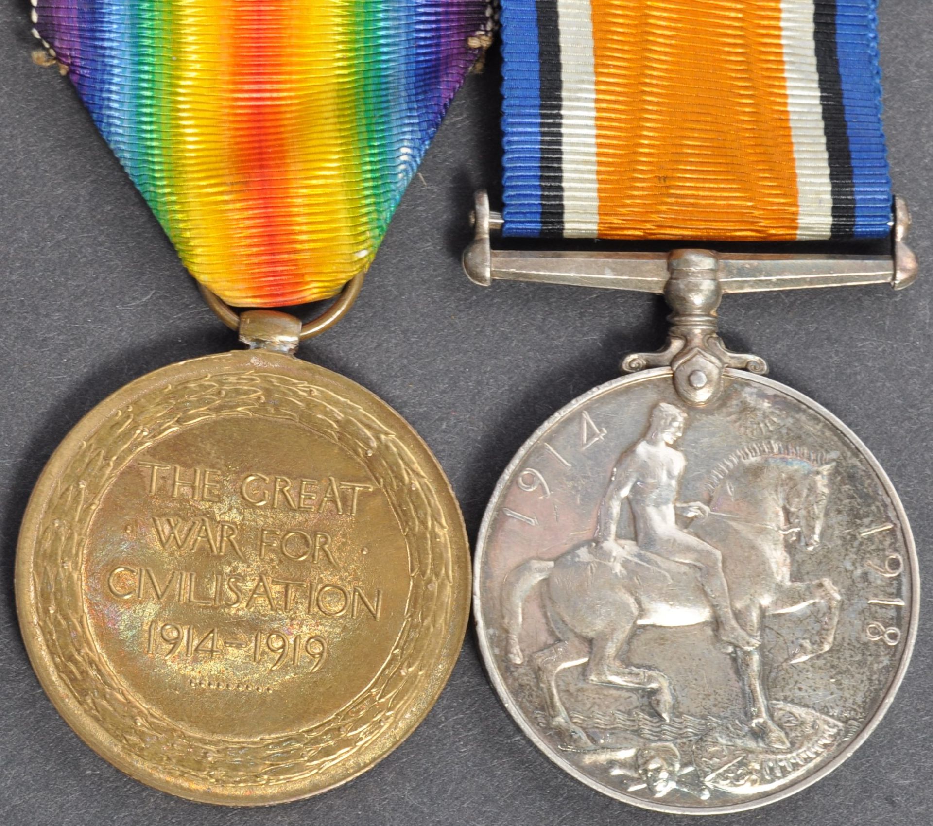 WWI FIRST WORLD WAR MEDAL PAIR & PRINCESS MARY TIN - Image 4 of 6