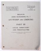 ARTHUR MUGGERIDGE WWII ESCAPE & EVADE COLLECTION - RESTRICTED HANDBOOK