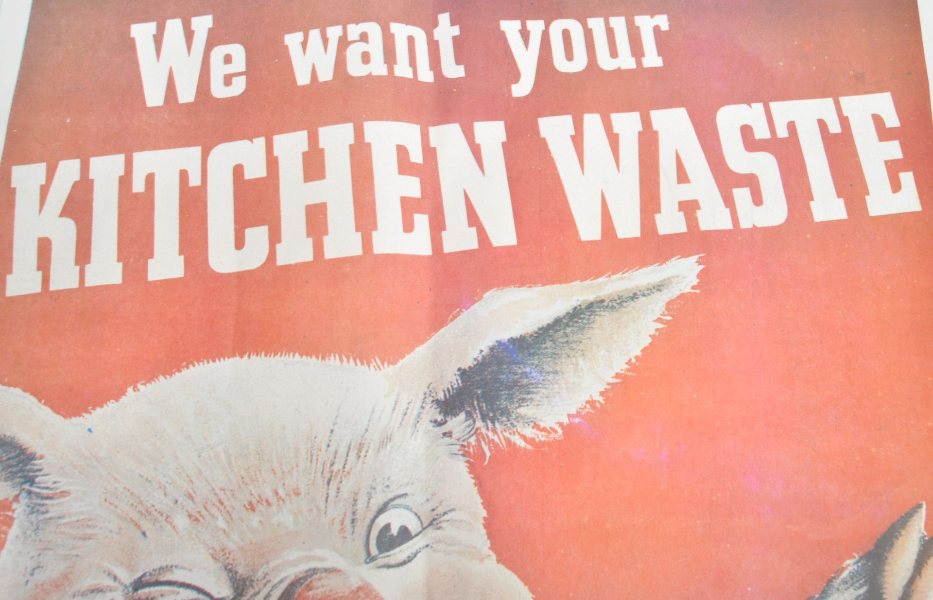 WWII SECOND WORLD WAR ' KITCHEN WASTE ' POSTER - Image 3 of 4