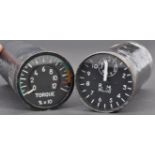 TWO VINTAGE AEROPLANE COCKPIT INSTRUMENT DIALS / GAUGES