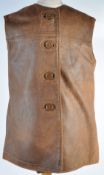 ORIGINAL 1945 WWII AUXILIARY TERRITORIAL SERVICE LEATHER JERKIN