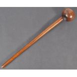 19TH CENTURY AFRICAN ZULU WAR PERIOD KNOBKERRIE STICK