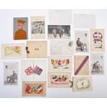 COLLECTION OF ASSORTED MILITARY RELATED ITEMS - POSTCARDS