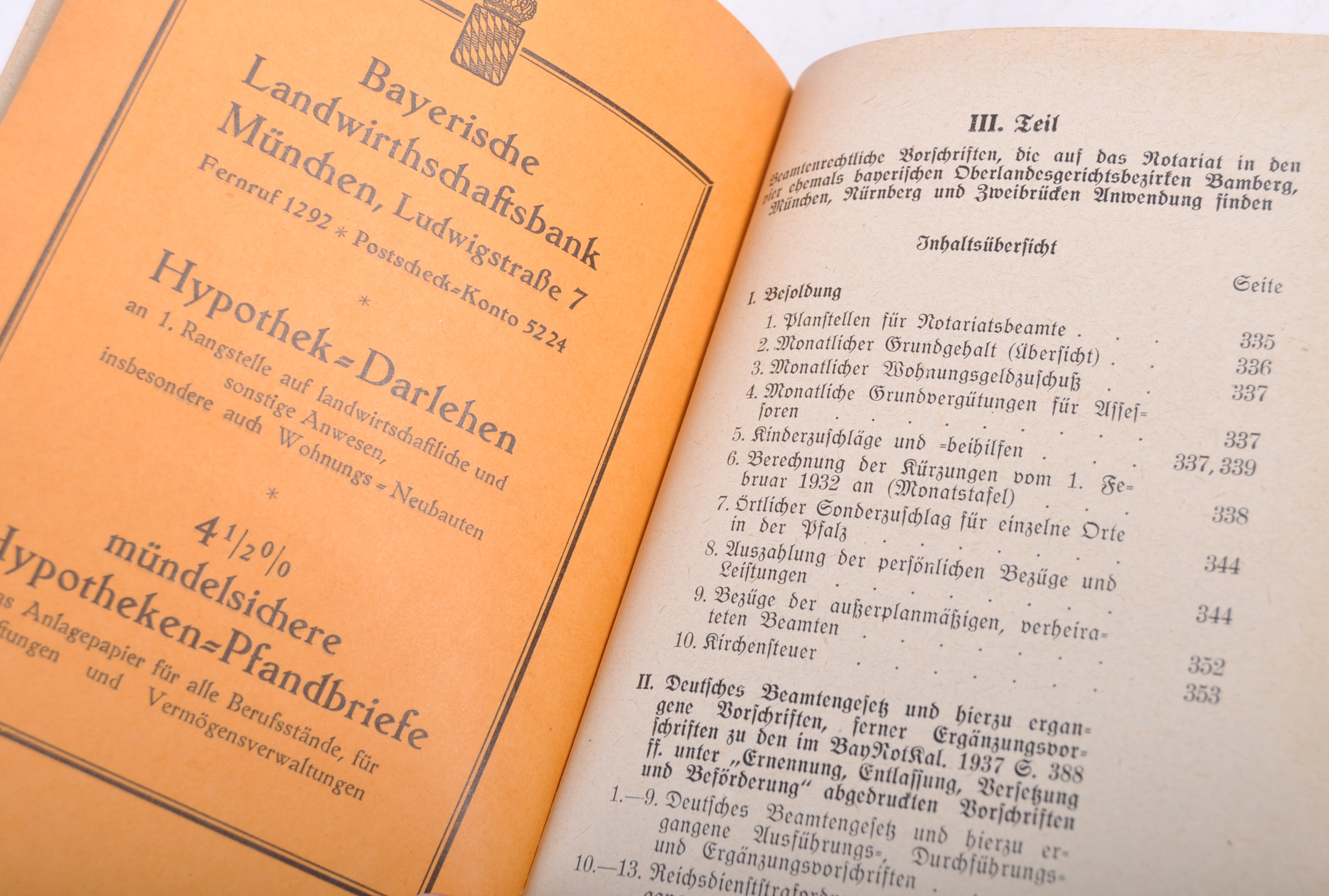 PRE-WWII GERMAN BOOK - LISTING HIGH RANKING REICH LEADERS - Image 6 of 7