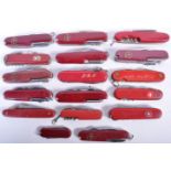 LARGE COLLECTION OF ASSORTED SWISS ARMY POCKET KNIVES