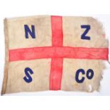 RARE WWII NEW ZEALAND SHIPPING CO MS RANGITANE SHIP'S FLAG