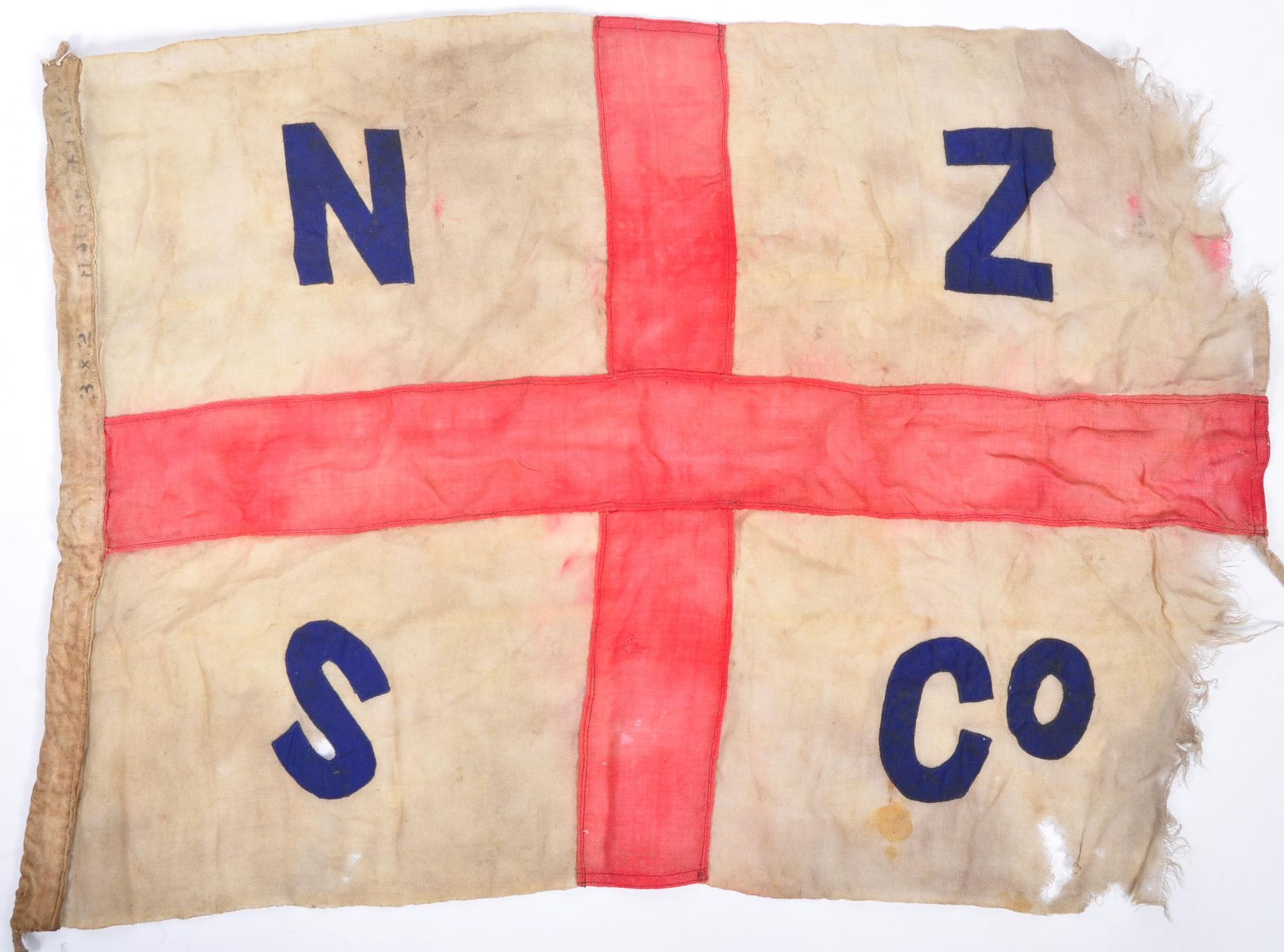 RARE WWII NEW ZEALAND SHIPPING CO MS RANGITANE SHIP'S FLAG