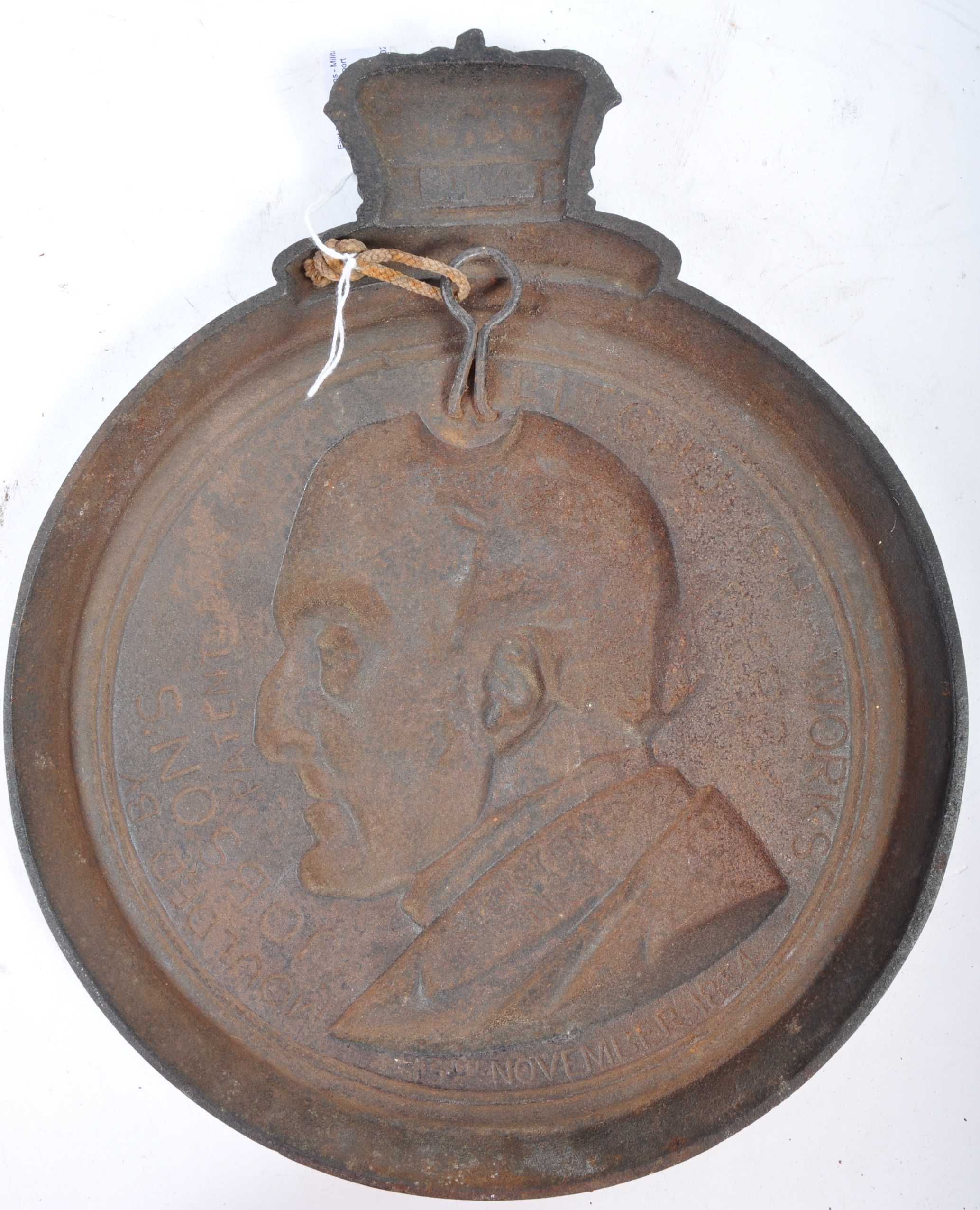 19TH CENTURY CAST IRON PLAQUE OF THE DUKE OF WELLINGTON - Image 2 of 6