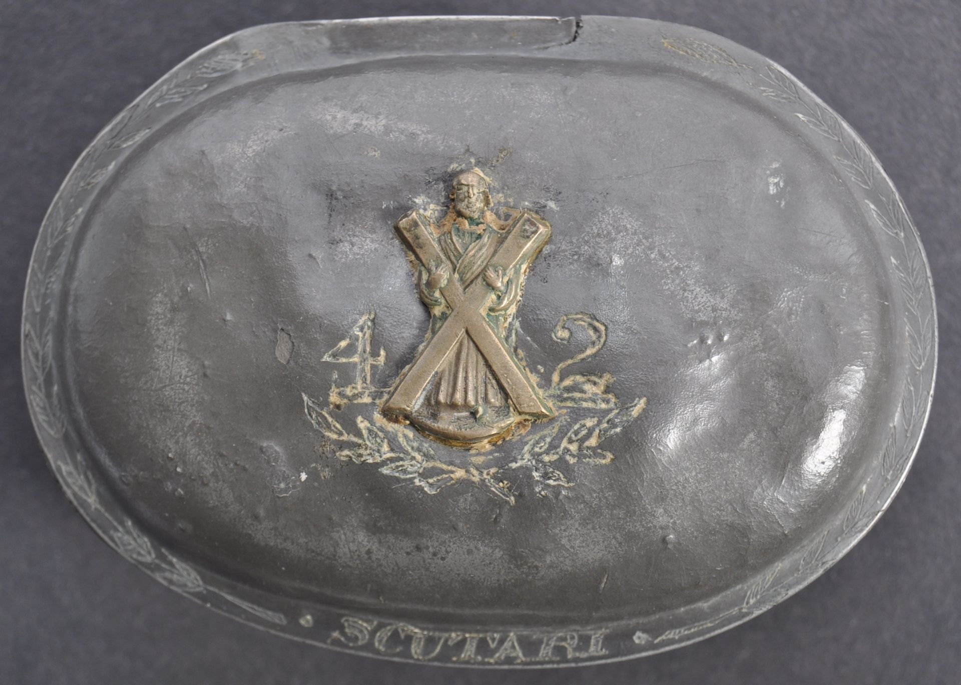 MID 19TH CENTURY TOBACCO TIN / SNUFF BOX