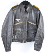 RARE ORIGINAL WWII GERMAN LUFTWAFFE FLYING JACKET WITH INSIGNIA