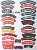 LARGE COLLECTION OF BRITISH ARMED FORCES CLOTH SHOULDER TITLES