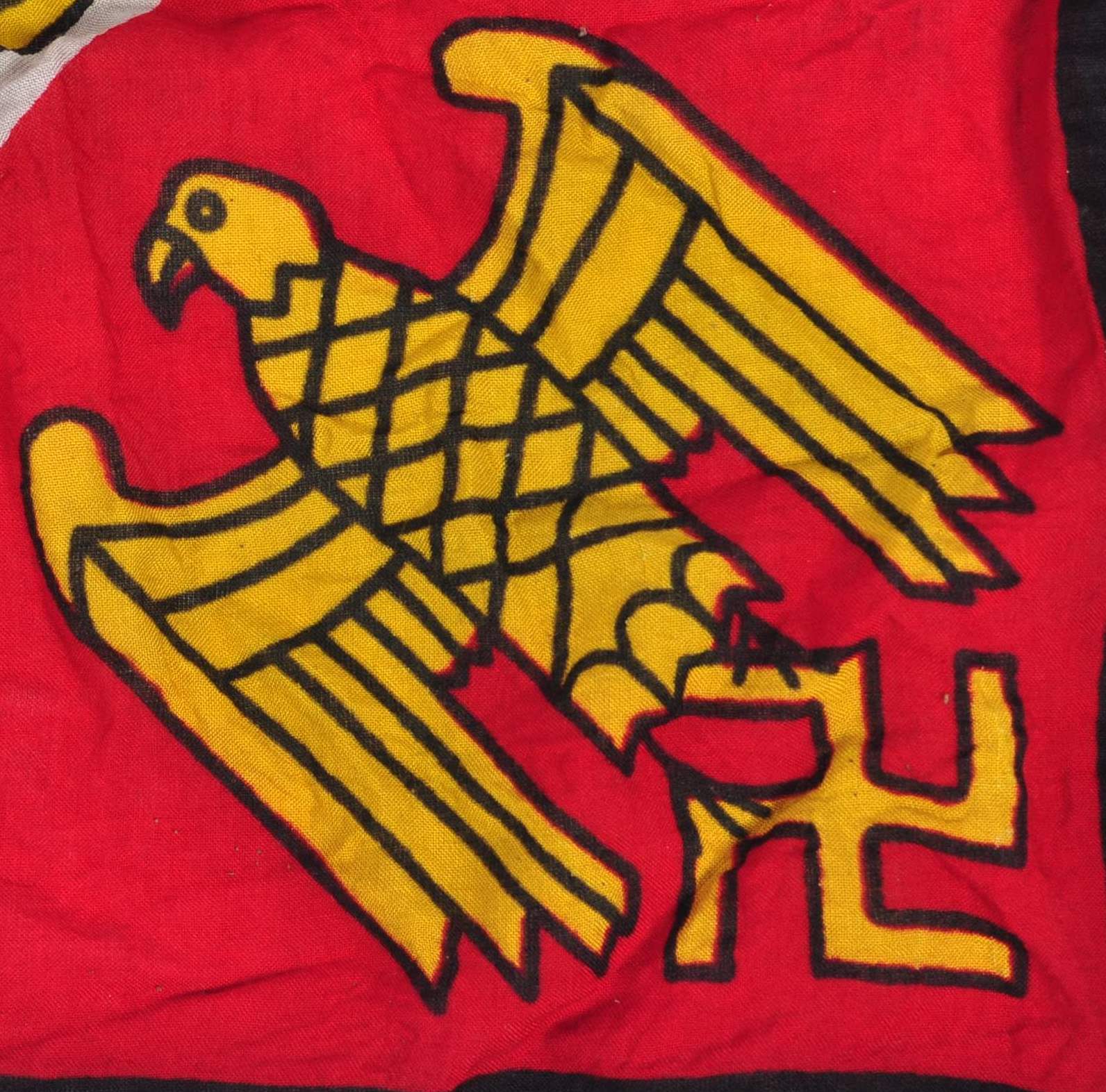 WWII SECOND WORLD WAR FUHRER STANDARD LINEN FLAG - Image 3 of 7