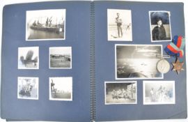 WWII SECOND WORLD WAR RAF PHOTO ALBUM & MEDAL GROUP