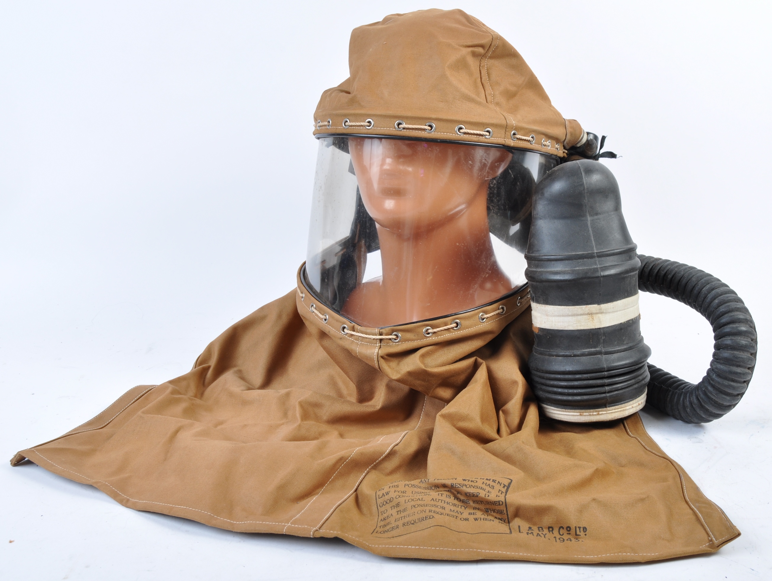 ORIGINAL SECOND WORLD WAR BRITISH HOSPITAL PATIENT RESPIRATOR