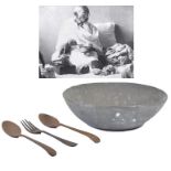 MAHATMA GANDHI - GANDI'S PERSONALLY USED CUTLERY & BOWL