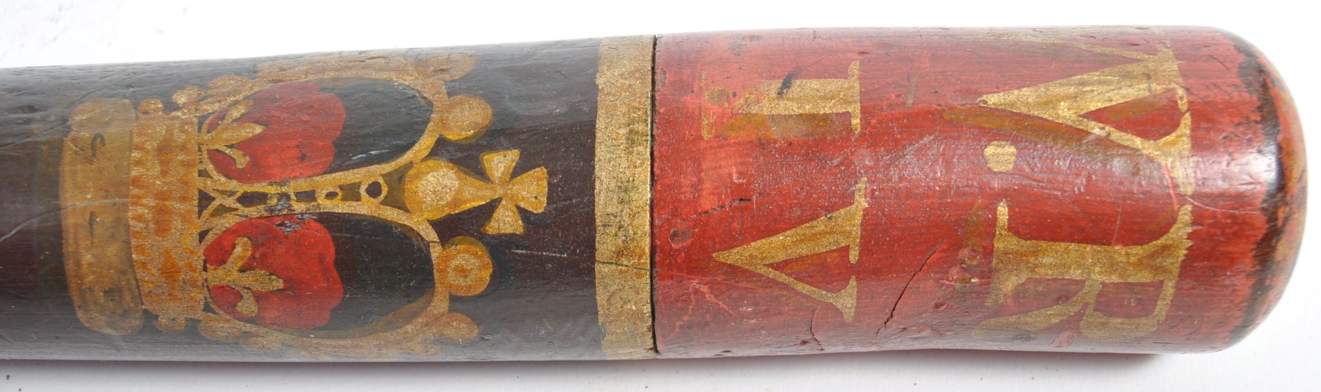 ANTIQUE WILLIAM IV PAINTED POLICE TRUNCHEON - Image 2 of 4