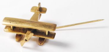 WWII STYLE BI-PLANE STICK PIN