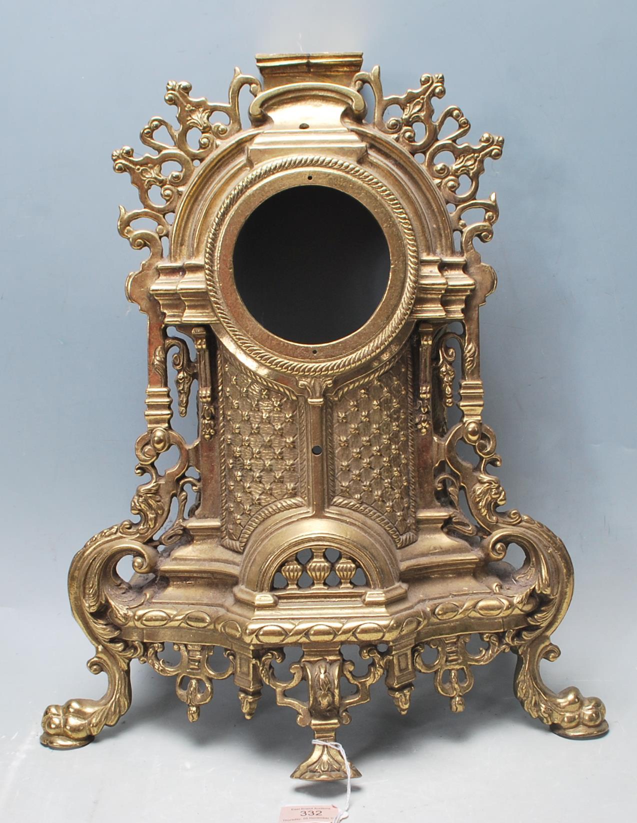 ROCOCO CAST BRASS CLOCK CASE - Image 2 of 3